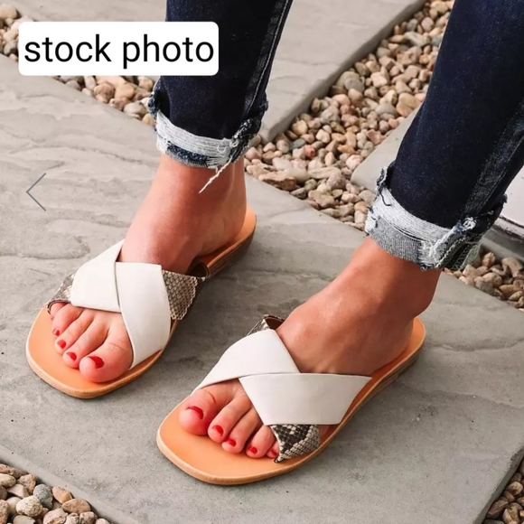 Dolce Vita DV Lima Slides Sandals from Buckle Womens Sz 6 Medium Taupe Vegan NWT - Picture 13 of 13